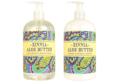 Zinnia Aloe Butter Spa Products