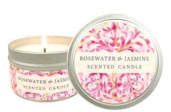 Rosewater & Jasmine Artisan Candle
