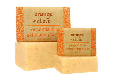 Orange + Clove Essential Oil Exfoliating Soap