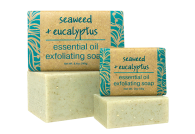 Seaweed + Eucalyptus Essential Oil Exfoliating Soap