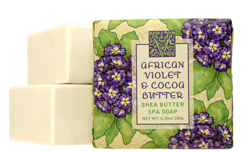 African Violet & Cocoa Butter Soap Square