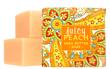Juicy Peach Shea Butter Soap Square